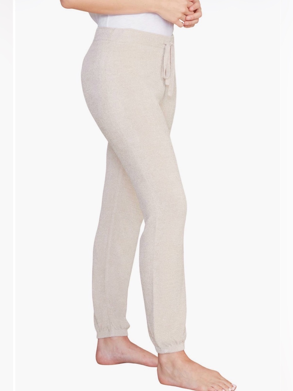 Barefoot Dreams Lightweight Knit Jogger Pants - Beige